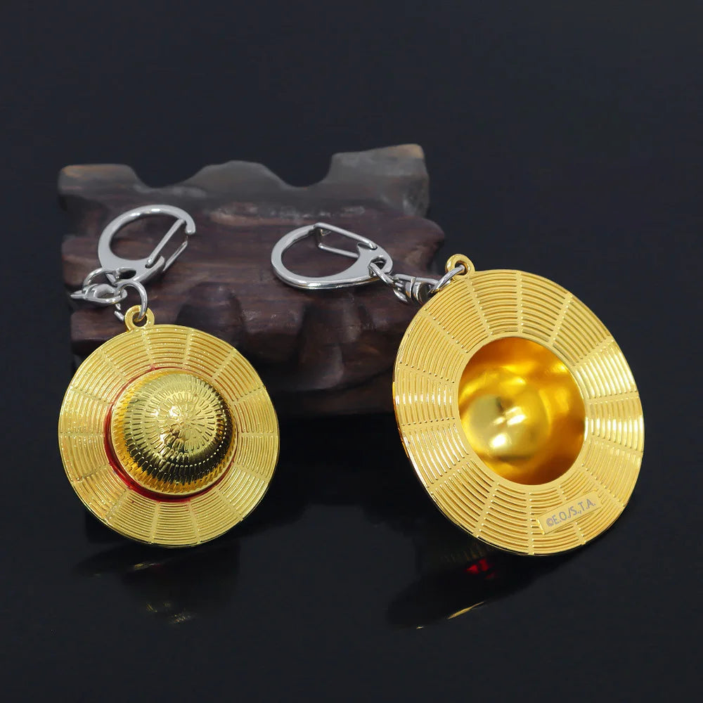 One Piece Luffy Straw Hat Metal Keychain