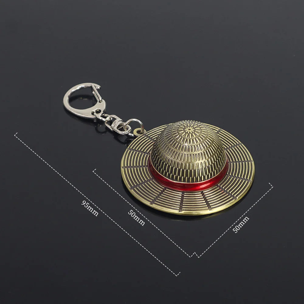 One Piece Luffy Straw Hat Metal Keychain