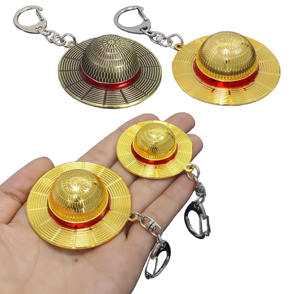 One Piece Luffy Straw Hat Metal Keychain