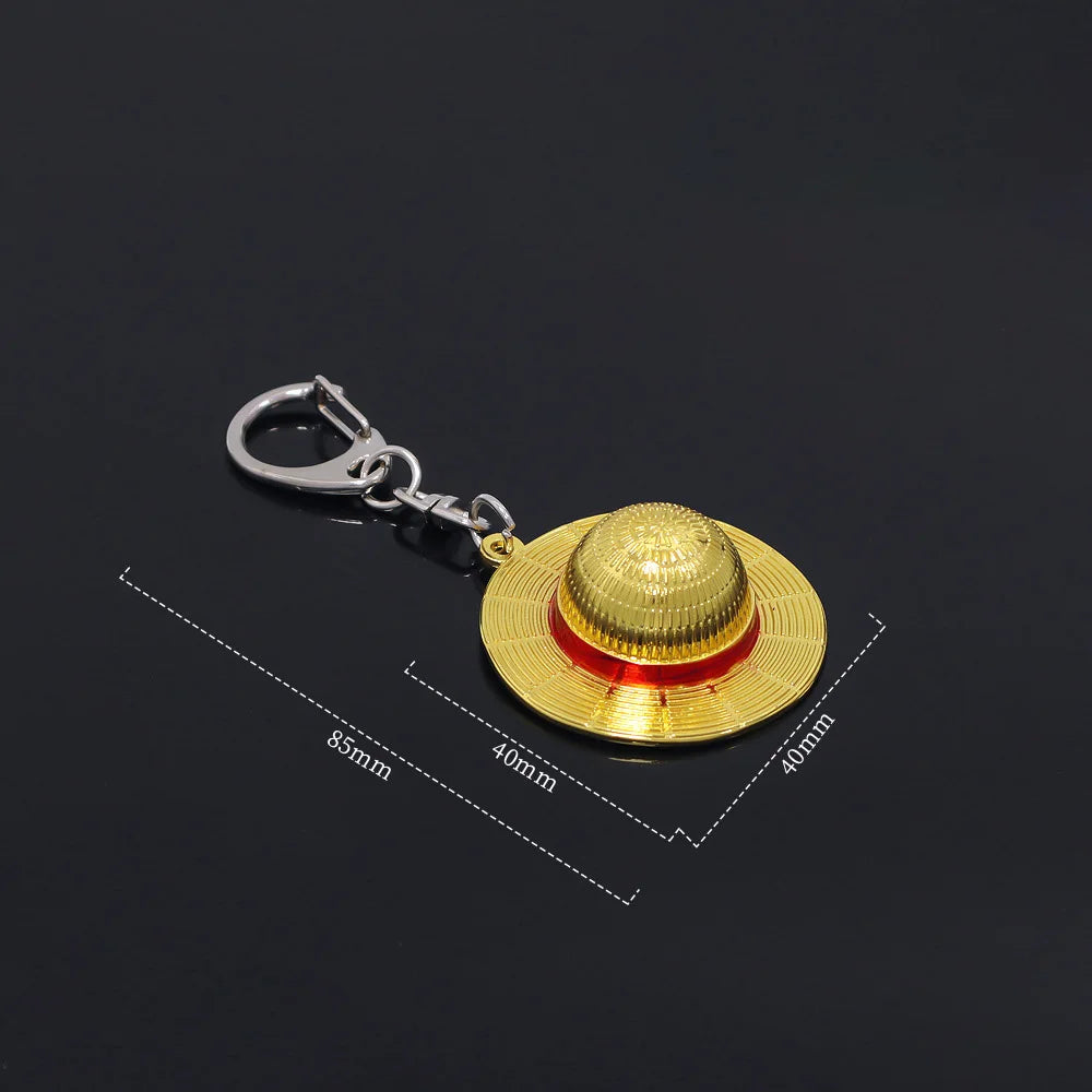 One Piece Luffy Straw Hat Metal Keychain