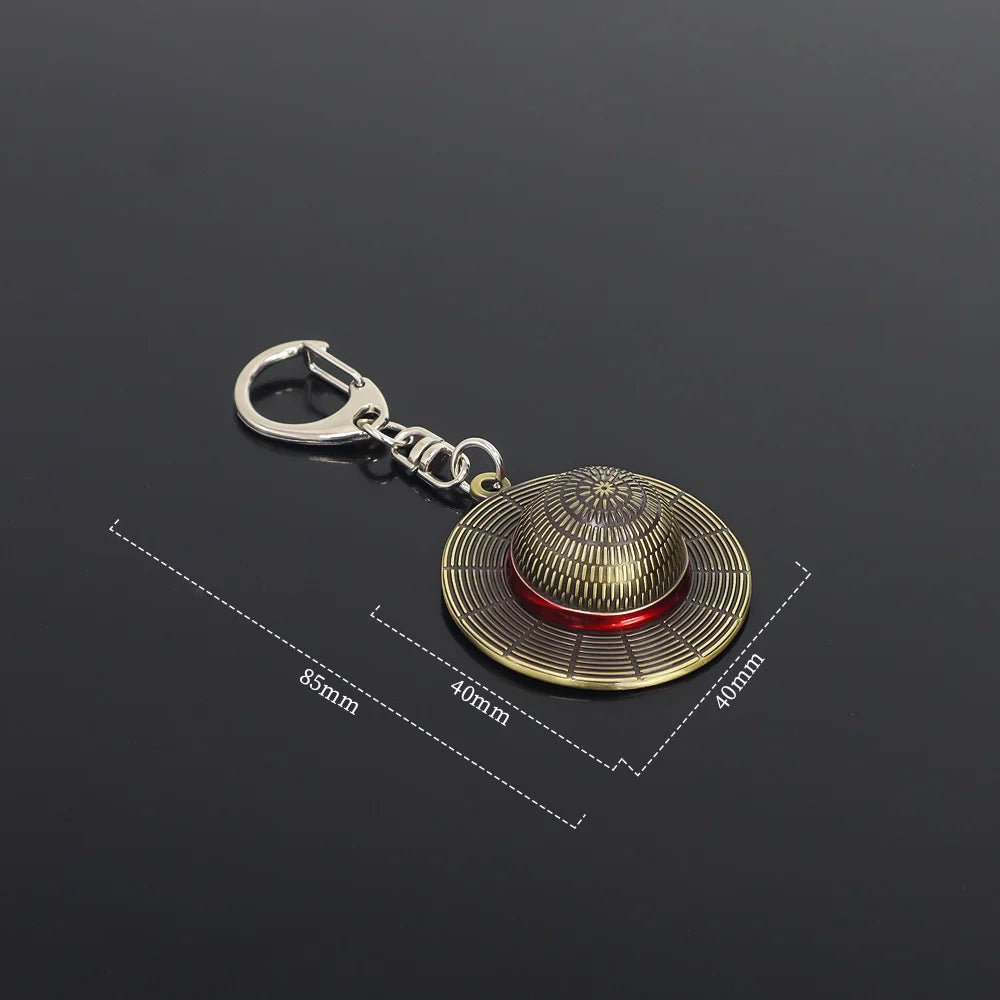 One Piece Luffy Straw Hat Metal Keychain