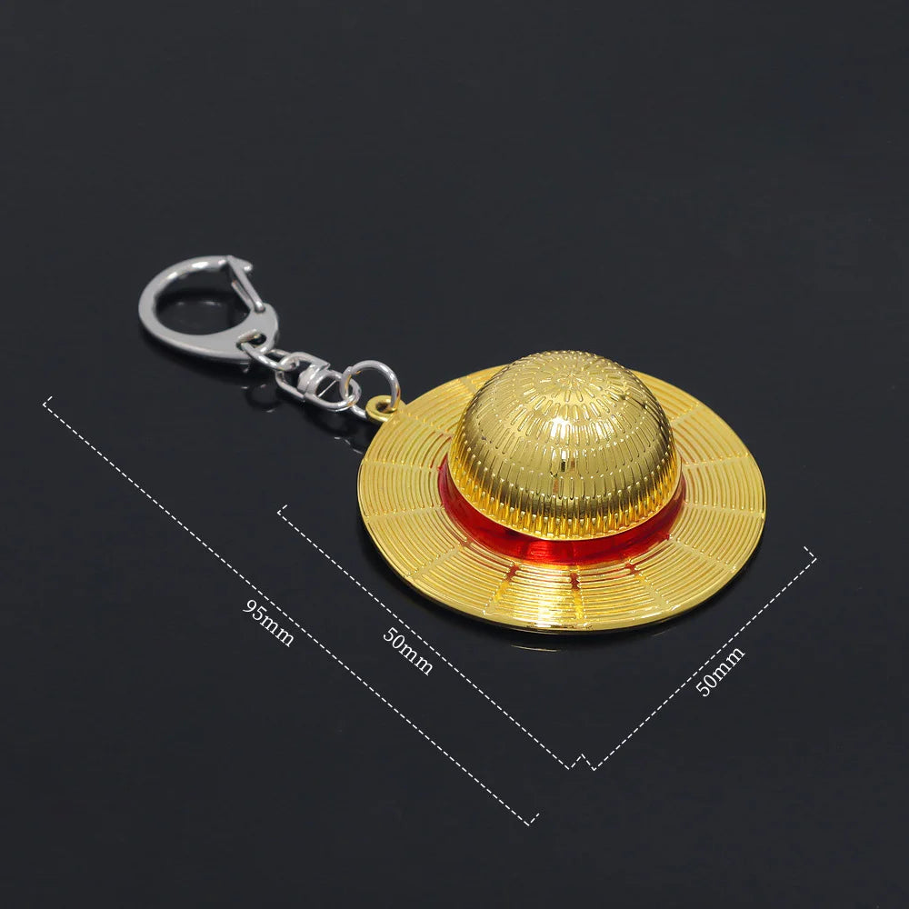 One Piece Luffy Straw Hat Metal Keychain